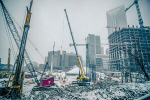 Wintertime construction