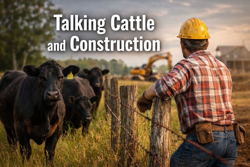 Talking cattle and construction
